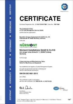Certificate ISO 9001:2015
