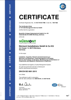 Certificate ISO 9001:2015