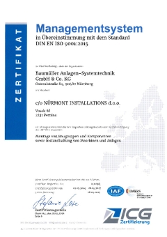 Zertifikat ISO 9001:2015
