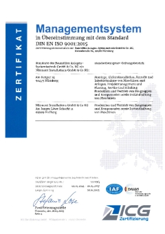 Zertifikat ISO 9001:2015
